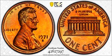 1971-S 1C PR67RD