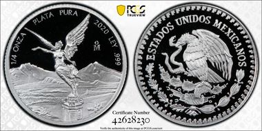 2020-Mo 1/4 oz Libertad Ag PR69DCAM