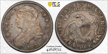 1821 50C O-105a VF35