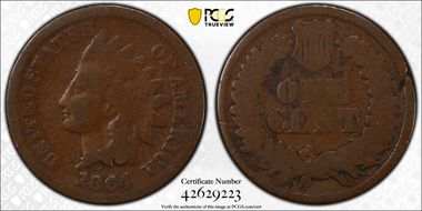 1864 1C L on Ribbon AG3BN