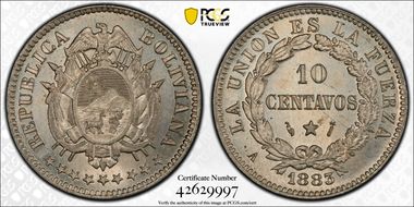 1883-A 10C KM-170.1   Not Holed MS66