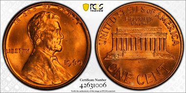 1960 1C Small Date MS66RD