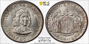 1934 50C Maryland MS66