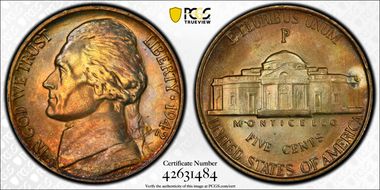 1942-P 5C Silver MS65