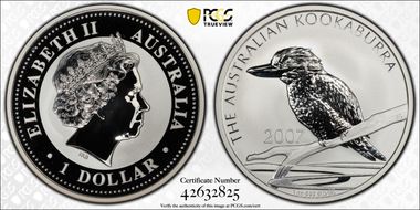 2007 $1 Kookaburra Ag MS70