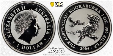 2004 $1 Kookaburra Ag MS70