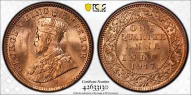 1917(C) 1/4 An SW-8.345 MS65+ RD