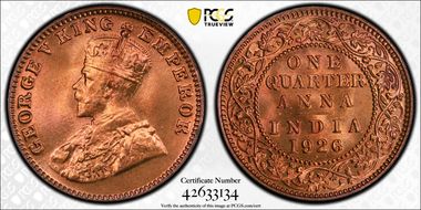 1926(B) 1/4 An SW-8.361 MS66+ RD