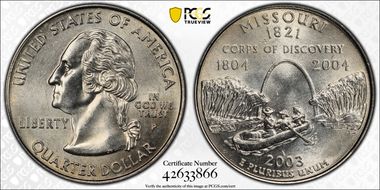 2003-P 25C Missouri MS65