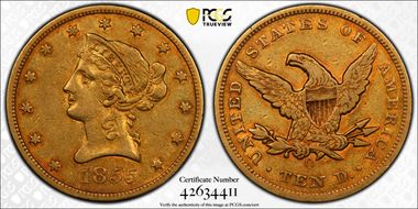 1855-O $10 XF40