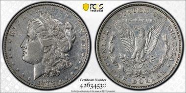 1878 8TF $1 VAM 12 Notched Stars N1