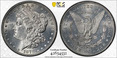 1878 7TF $1 Reverse of 1878 MS62