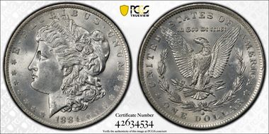 1884-O $1 MS62