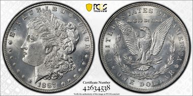 1887 $1 MS62