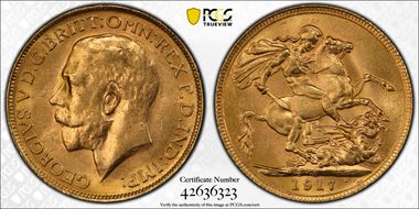 1917-P Sov S-4001 MS63