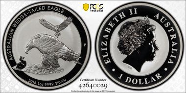2018-P $1 Wedge-Tailed Eagle MS70