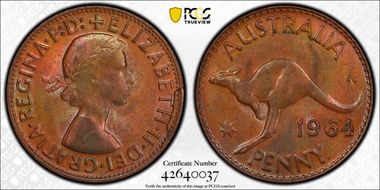 1964 Y. (p) 1D MS63BN