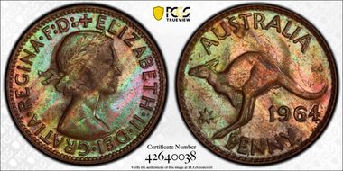 1964 Y. (p) 1D MS63BN