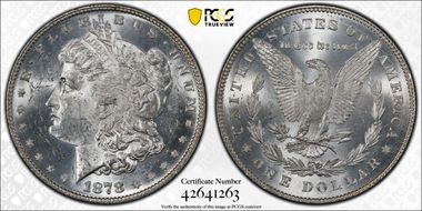 1878 7/8TF $1 Strong MS61