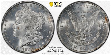 1878 7/8TF $1 Weak MS64