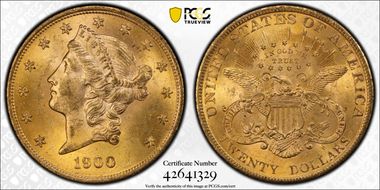 1900 $20 MS64