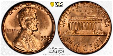 1963 1C MS65RD