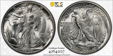 1945-S 50C MS66+