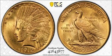 1912 $10 MS62