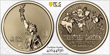 2019-S $1 American Innovation GA Rev PR Trustees' Garden PR70