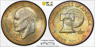 1976 $1 Type 2 MS64+