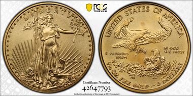 2021 $5 Gold Eagle - Type 1 First Strike MS69