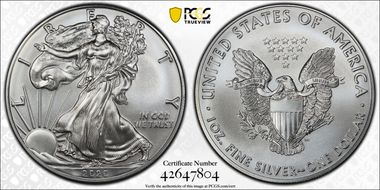 2020 $1 Silver Eagle First Strike MS69