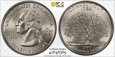 1999-P 25C Connecticut MS65