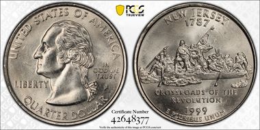 1999-P 25C New Jersey MS64