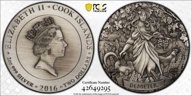 2016 $2 Demeter - Antiqued HR Gods of Olympus SP70