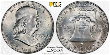 1959-D 50C MS65FBL