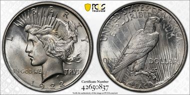 1922-D $1 MS62