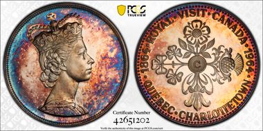 1964 Medal Royal Visit Ag 60mm PR64CAM