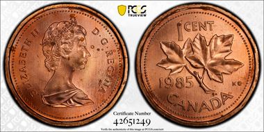 1985 1C Blunt 5 MS64RD