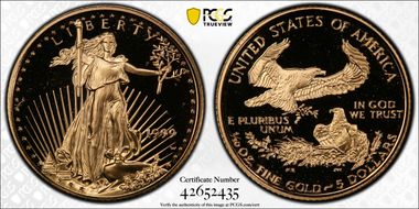 1999-W $5 Gold Eagle PR69DCAM