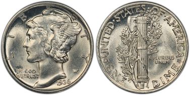 1936 10C DDO FS-101 MS62FB
