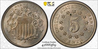1868 5C Rev of 1868, FS-903 MS62