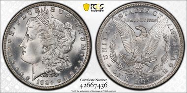 1884-O $1 MS67+