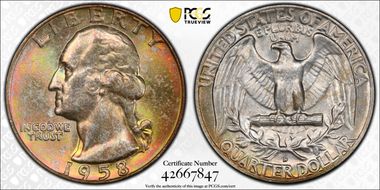 1958-D 25C MS67