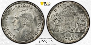 1944-S Florin KM-40  Ag MS65