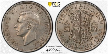 1948 1/2 Cr S-4101 AU55