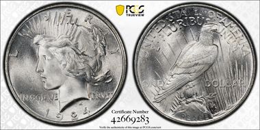 1924 $1 MS66
