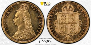 1891-S 1/2 Sov S-3871C With J.E.B. MS62