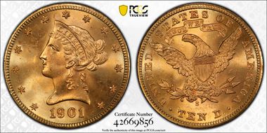 1901-S $10 MS66