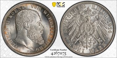 1914-F 2 Mk J-174 MS64+